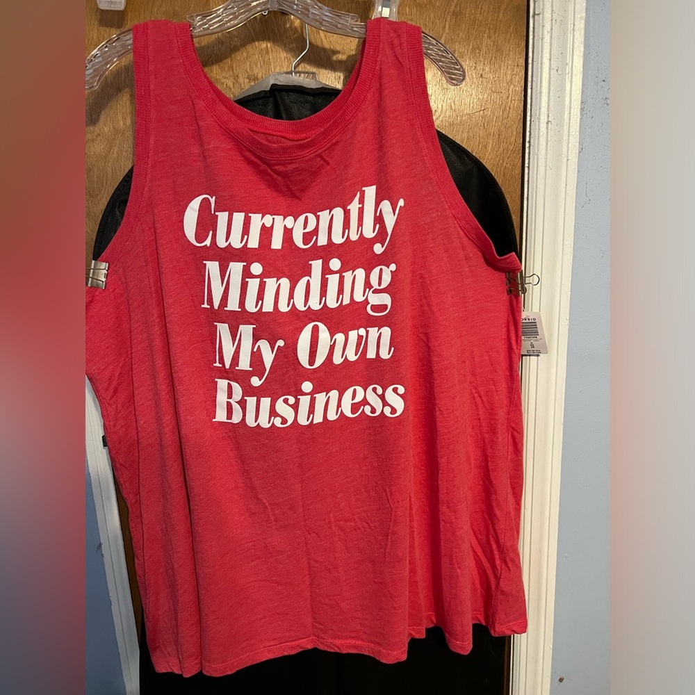 Oversized pink tank